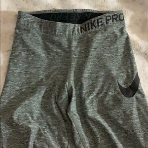 Gray and black mike leggings
